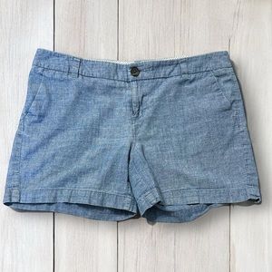 Merona Blue Cotton Linen Shorts 
Women’s 6